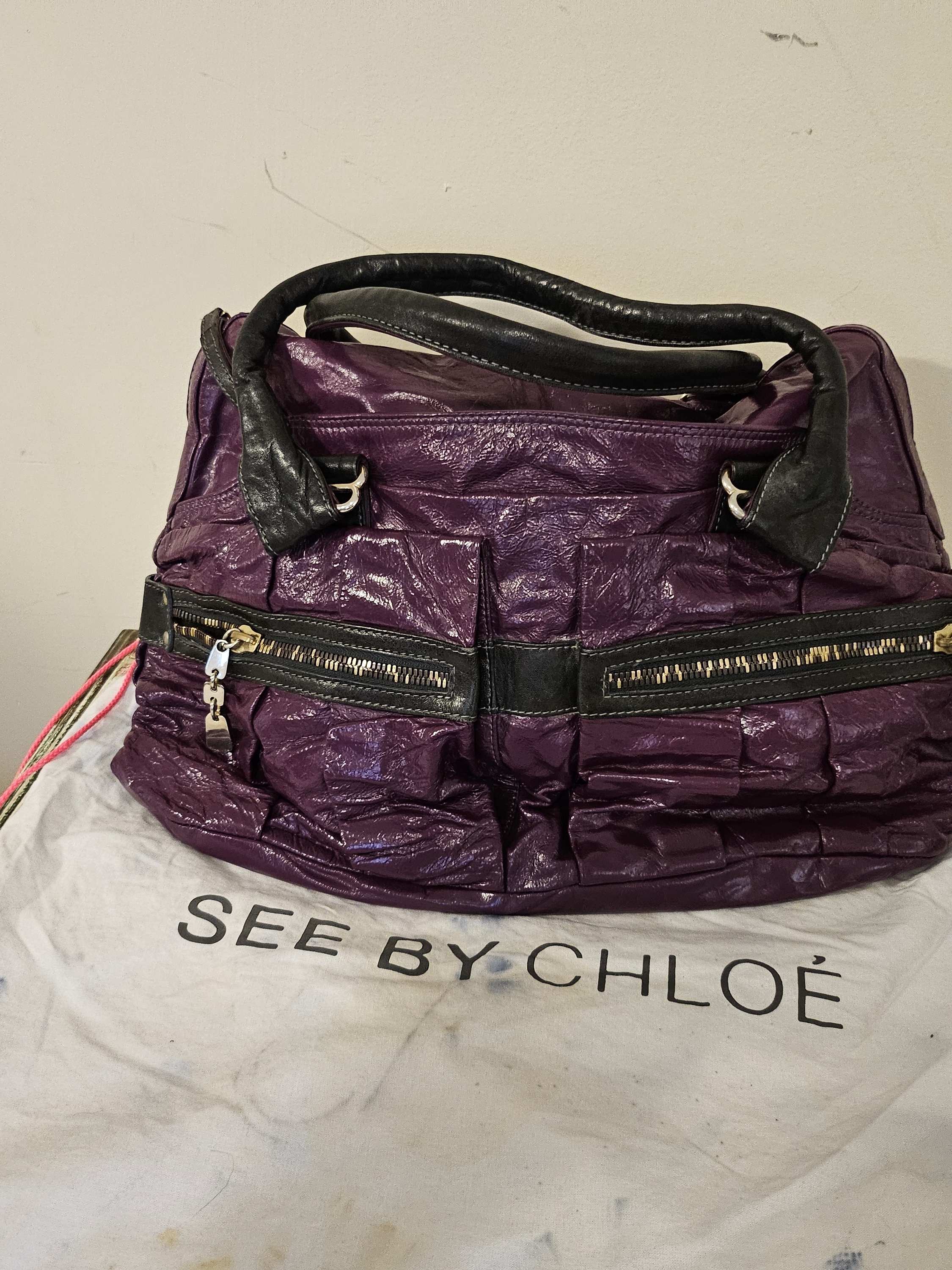 See By Chloe Purple Leather Satchel